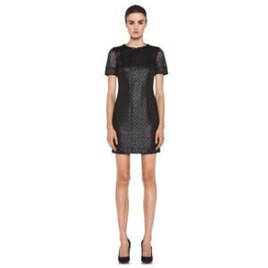 Diane von Furstenberg Cindy Lace Sleeve Textured Mini Dress 4
